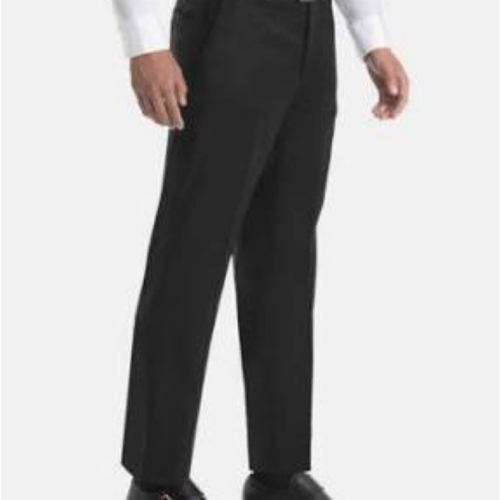 Lauren Ralph Lauren Men's Microtwill Ultraflex Black Dress Pants